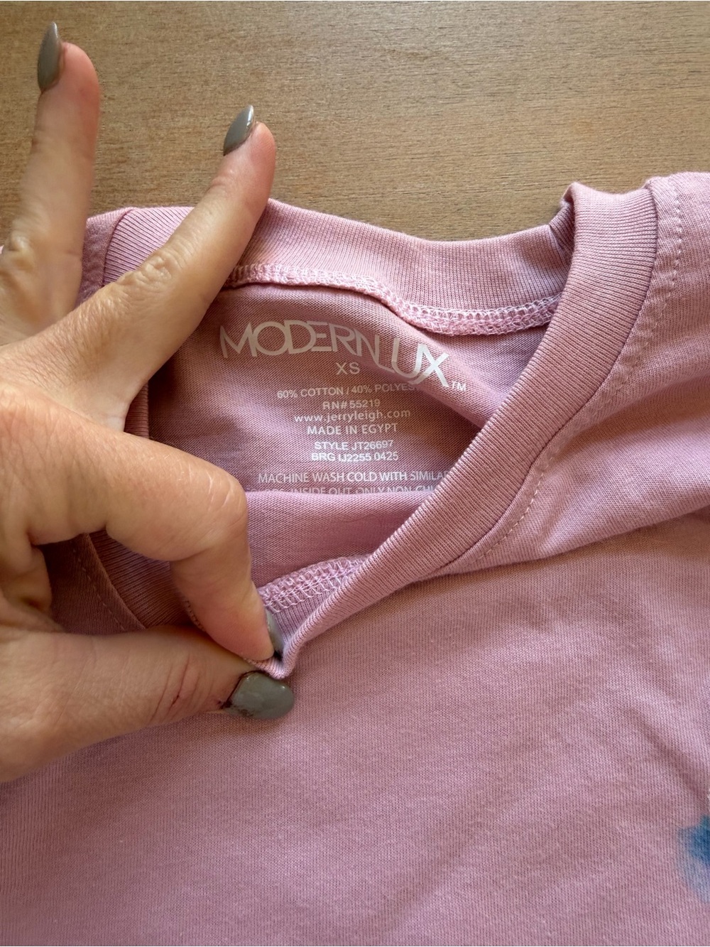 Modern Lux Pink Short Sleeve Tee with Strawberry Cake Graphic - Picture 2 of 3